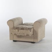 Dark beige microfiber chair w/ storage by Istikbal additional picture 3