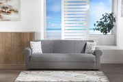 Light gray microfiber sofa w/ storage by Istikbal additional picture 2