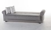Light gray microfiber sofa w/ storage additional photo 4 of 6