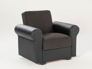 Marek Black fabric storage chair additional photo 4 of 5