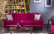 Contemporary fuchsia microfiber storage sofa by Istikbal additional picture 2