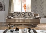 Sand beige storage queen size sofa bed additional photo 2 of 4