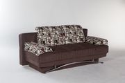 Burgundy fabric storage queen size sofa bed additional photo 3 of 4