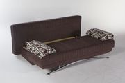 Burgundy fabric storage queen size sofa bed additional photo 4 of 4