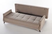 Storage light brown microfiber sofa bed by Istikbal additional picture 3