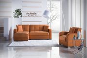 Small sectional sofa in orange w/ sleeper/storage by Istikbal additional picture 2