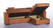 Small sectional sofa in orange w/ sleeper/storage by Istikbal additional picture 6