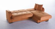 Small sectional sofa in orange w/ sleeper/storage by Istikbal additional picture 7