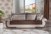 Microfiber/bonded light brown fabric storage sofa by Istikbal additional picture 2