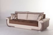 Microfiber/bonded light brown fabric storage sofa by Istikbal additional picture 3