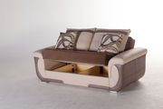 Microfiber/bonded light brown fabric storage sofa by Istikbal additional picture 7