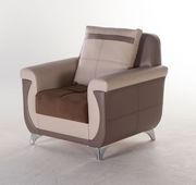 Microfiber/bonded light brown fabric storage sofa by Istikbal additional picture 9