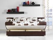 Cream/brown fabric sofa bed w/ storage by Istikbal additional picture 2