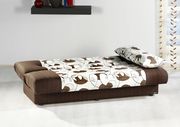 Cream/brown fabric sofa bed w/ storage by Istikbal additional picture 3