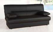 Black leatherette sofa bed w/ storage by Istikbal additional picture 2