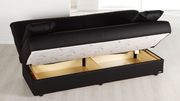 Black leatherette sofa bed w/ storage additional photo 3 of 3
