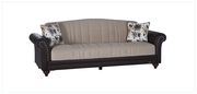 Beige casual style fabric storage sofa w/ bed by Istikbal additional picture 3
