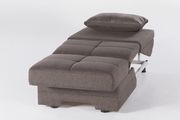 Convertible brown fabric loveseat w/ storage by Istikbal additional picture 8