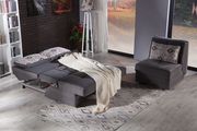 Convertible gray microfiber loveseat w/ storage by Istikbal additional picture 2