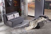 Convertible gray microfiber loveseat w/ storage by Istikbal additional picture 3