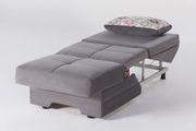 Convertible gray microfiber loveseat w/ storage by Istikbal additional picture 8