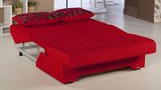Convertible red fabric loveseat w/ storage by Istikbal additional picture 4