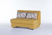 Convertible yelllow microfiber loveseat w/ storage by Istikbal additional picture 3