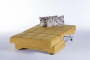 Convertible yelllow microfiber loveseat w/ storage by Istikbal additional picture 5