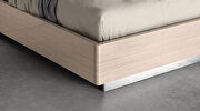 Upholstered panels in headboard in beige fabric full bed by Whiteline  additional picture 5