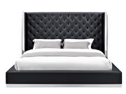 Bed king, black  faux leather, tufted headboard by Whiteline  additional picture 3