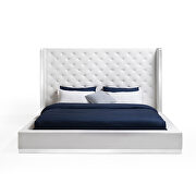 Abrazo bed king, white faux leather, tufted headboard by Whiteline  additional picture 3