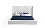 Abrazo bed king, white faux leather, tufted headboard by Whiteline  additional picture 4