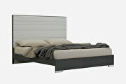 High gloss gray king bed by Whiteline  additional picture 4