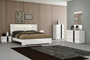Bed king, high gloss white by Whiteline  additional picture 2