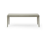 Jared bench light gray faux leather additional photo 2 of 2