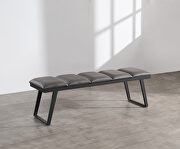 Ethan bench dark gray faux leather by Whiteline  additional picture 3