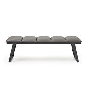 Ethan bench dark gray faux leather by Whiteline  additional picture 4