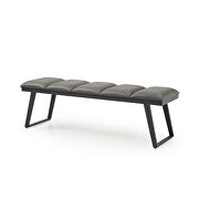 Ethan bench dark gray faux leather by Whiteline  additional picture 5