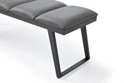 Ethan bench dark gray faux leather by Whiteline  additional picture 6