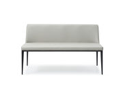 Carrie bench light gray faux leather by Whiteline  additional picture 2