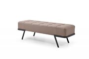 Taupe finish faux leather bench by Whiteline  additional picture 3