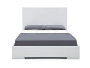 High gloss white queen bed additional photo 3 of 4