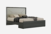 High gloss gray bed queen by Whiteline  additional picture 2