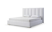 White velvet bed queen by Whiteline  additional picture 2
