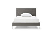 Dark gray finish fully upholstered faux leather full bed by Whiteline  additional picture 3
