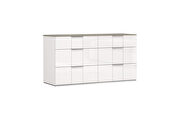 High gloss white with six self-closing drawers dresser by Whiteline  additional picture 2