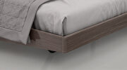 Light gray faux leather headboard queen bed by Whiteline  additional picture 4