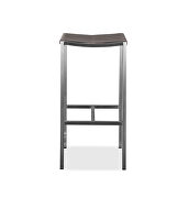 Stone indoor/outdoor stain-steel backless rope barstool by Whiteline  additional picture 4