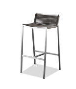 Stone indoor/outdoor stain-steel rope barstool additional photo 3 of 4