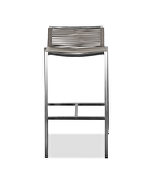 Stone indoor/outdoor stain-steel rope barstool additional photo 4 of 4